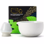 Matcha Bowl with Spout and Whisk Holder