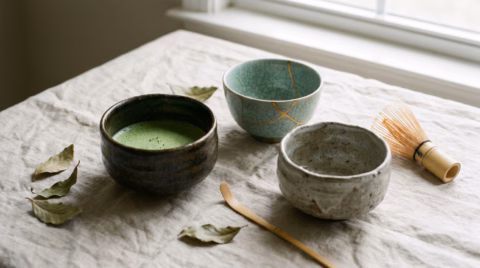 Handmade Japanese chawan matcha bowls